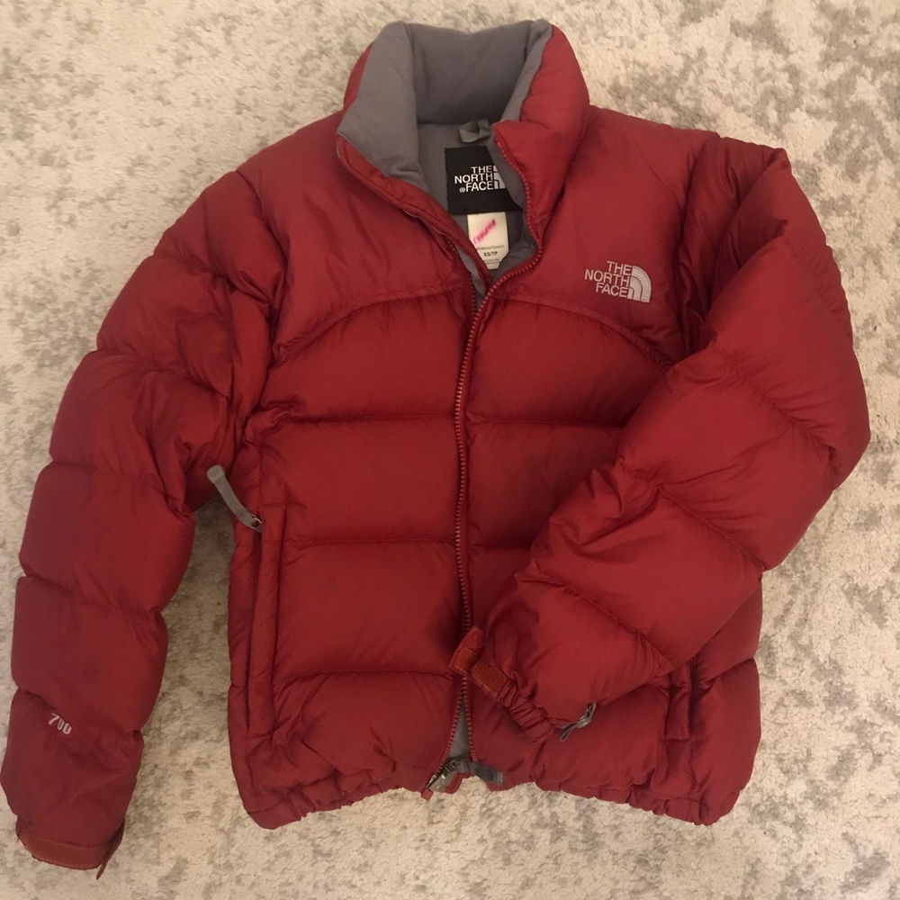 Northface Maroon Down Jacket 700fill XS